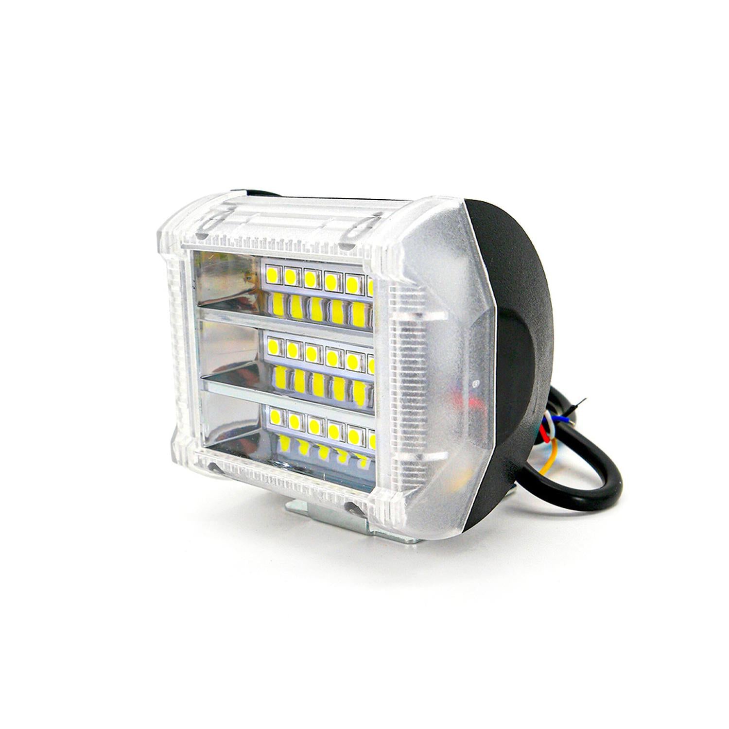 FARO AUXILIAR LED CON ESTROBO 18 LED CON LUZ DE CONTORNO LATERAL PARA MOTOCICLETA