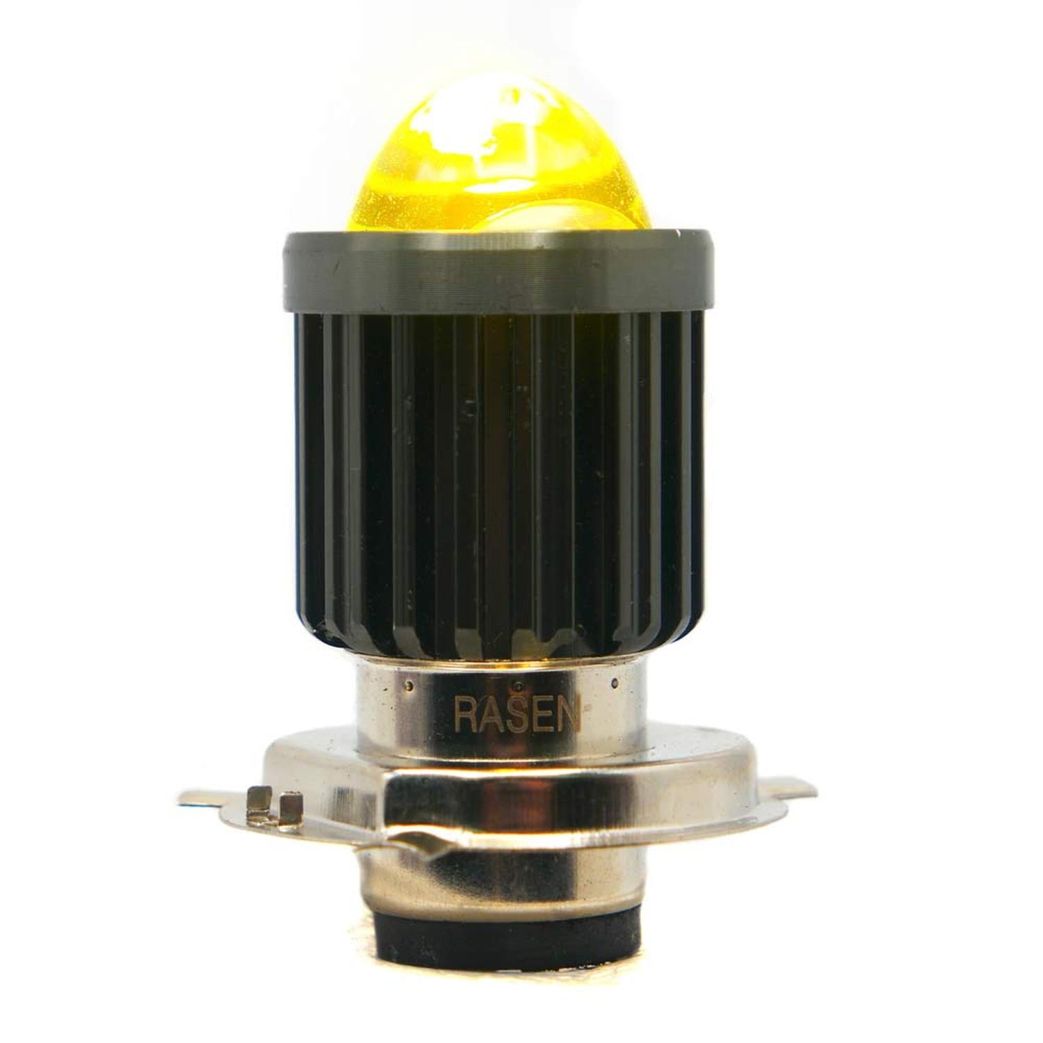 FOCO DE FARO LED H4 2 COLORES LUPA PENETRACION PARA MOTOCICLETA