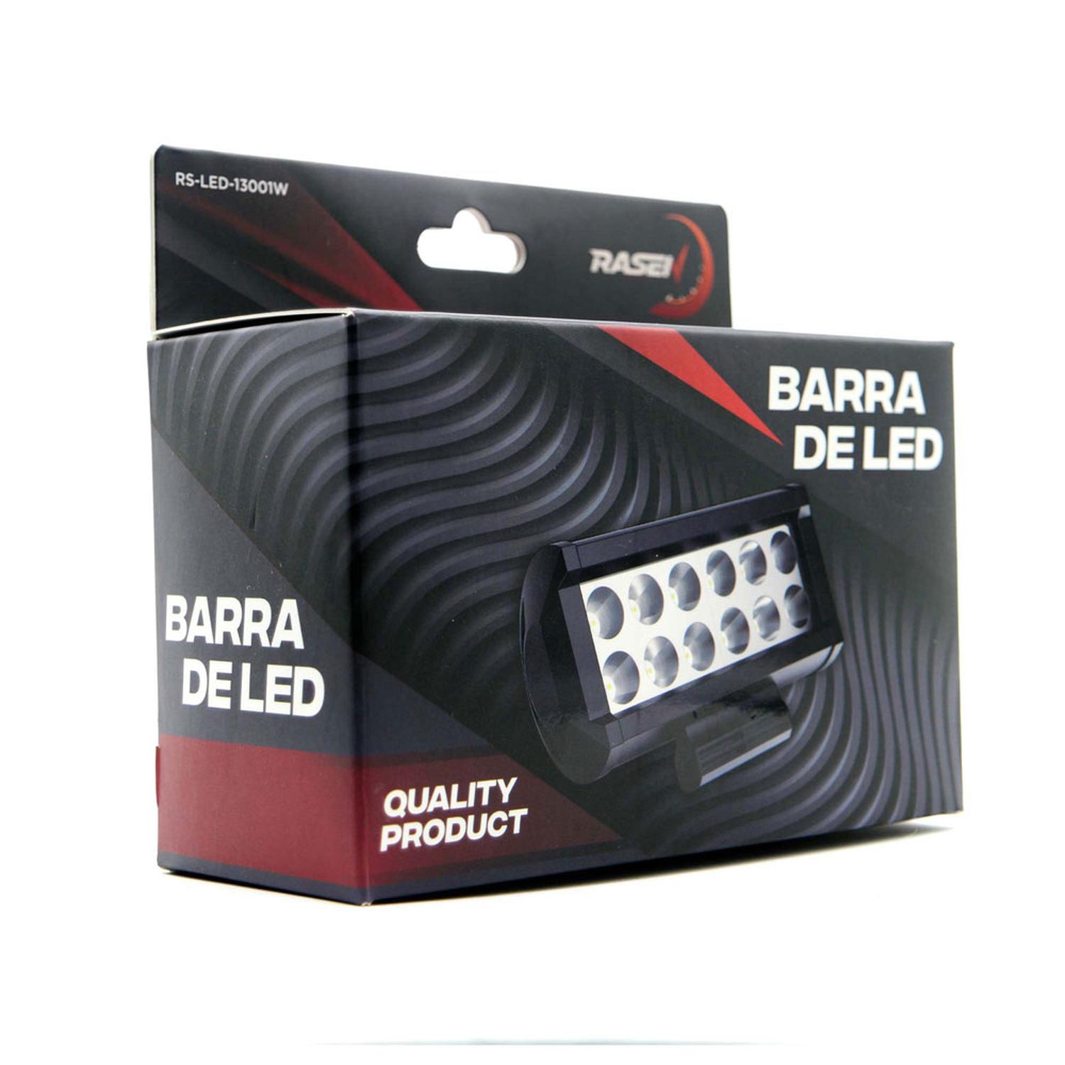 BARRA RECTANGULAR 12 LED LUZ FIJA PARA MOTOCICLETA