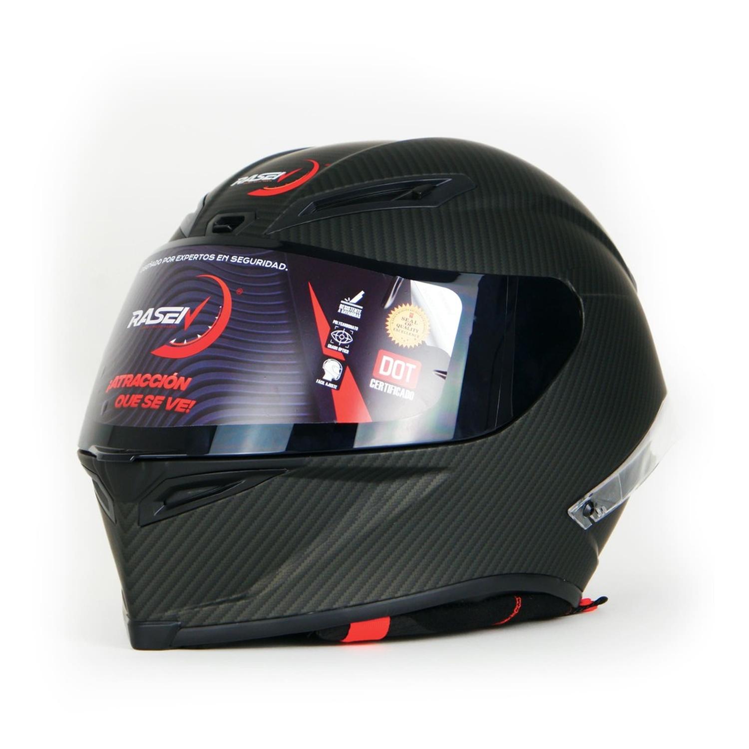 CASCO CERRADO FIBRA DE CARBONO PARA MOTOCICLETA