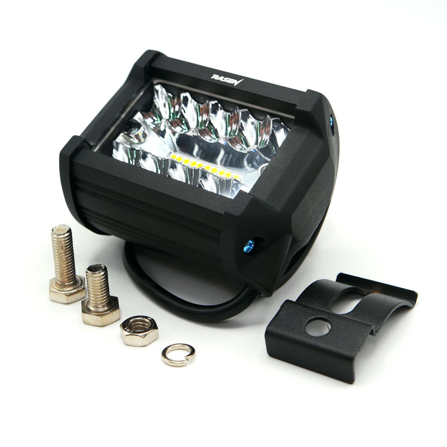 FARO CUADRADO 40 LED LUZ BLANCA FIJA PARA MOTOCICLETA