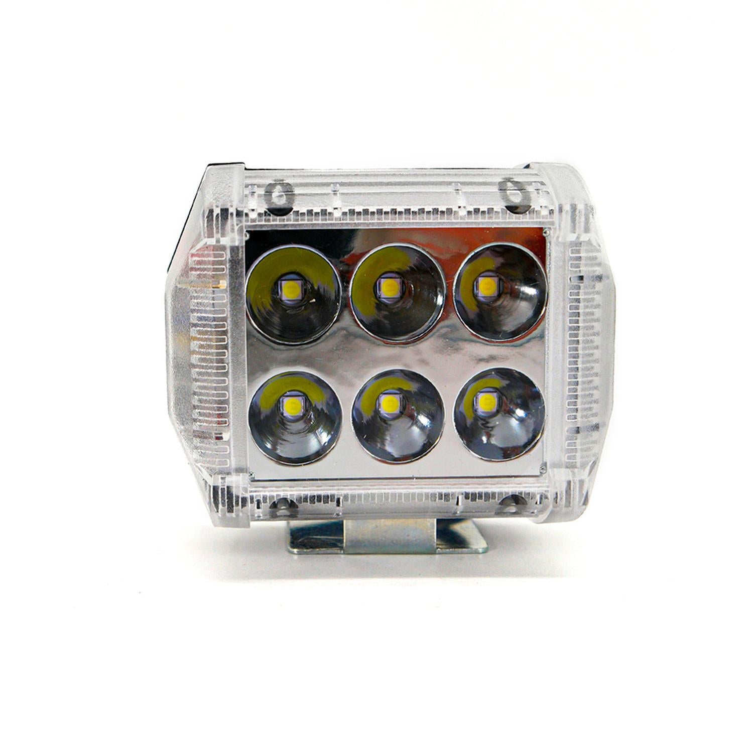 FARO AUXILIAR LED CON ESTROBO 6 LED CON LUZ DE CONTORNO LATERAL PARA MOTOCICLETA