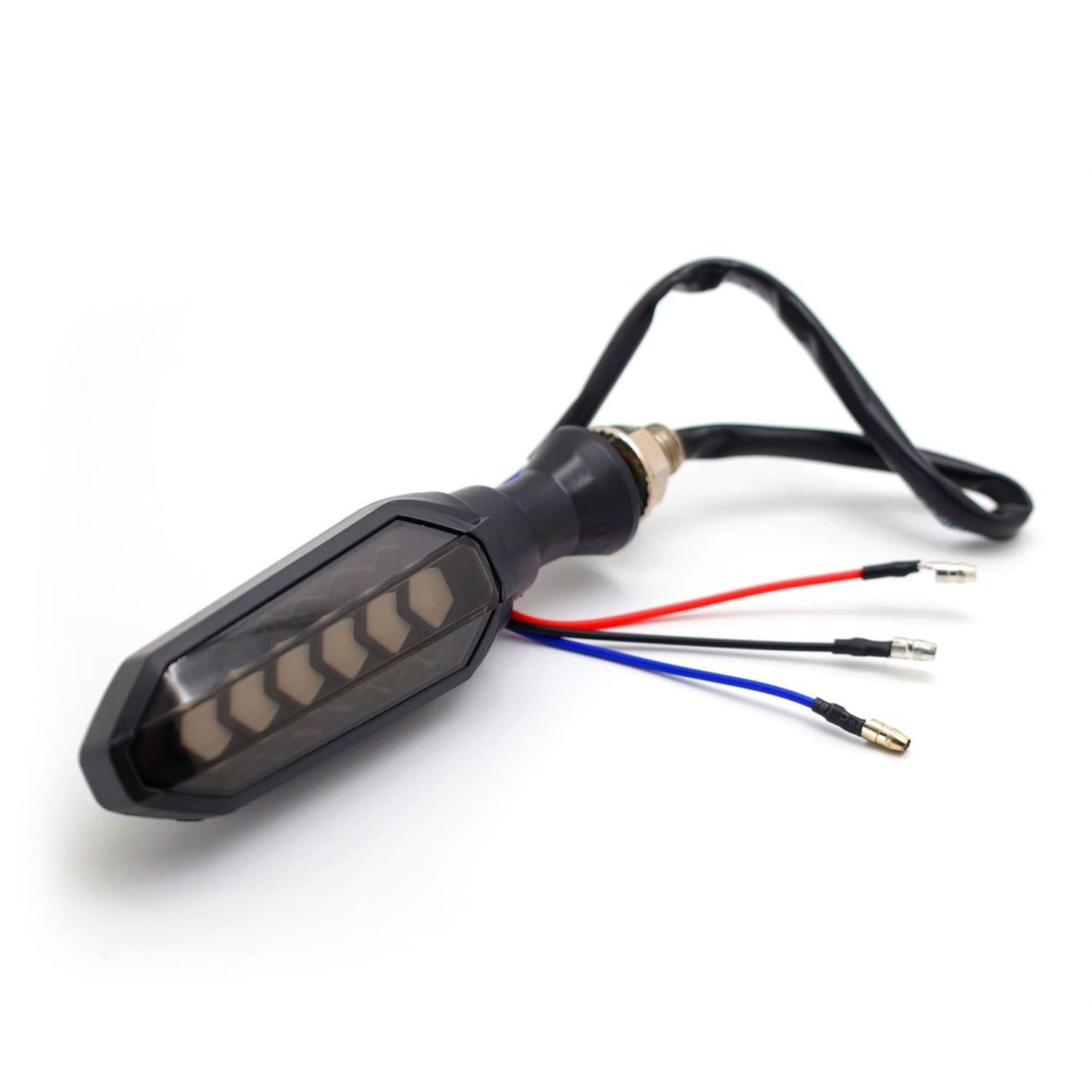 DIRECCIONAL LED BI-COLOR SECUENCIAL UNIVERSAL PARA MOTOCICLETA