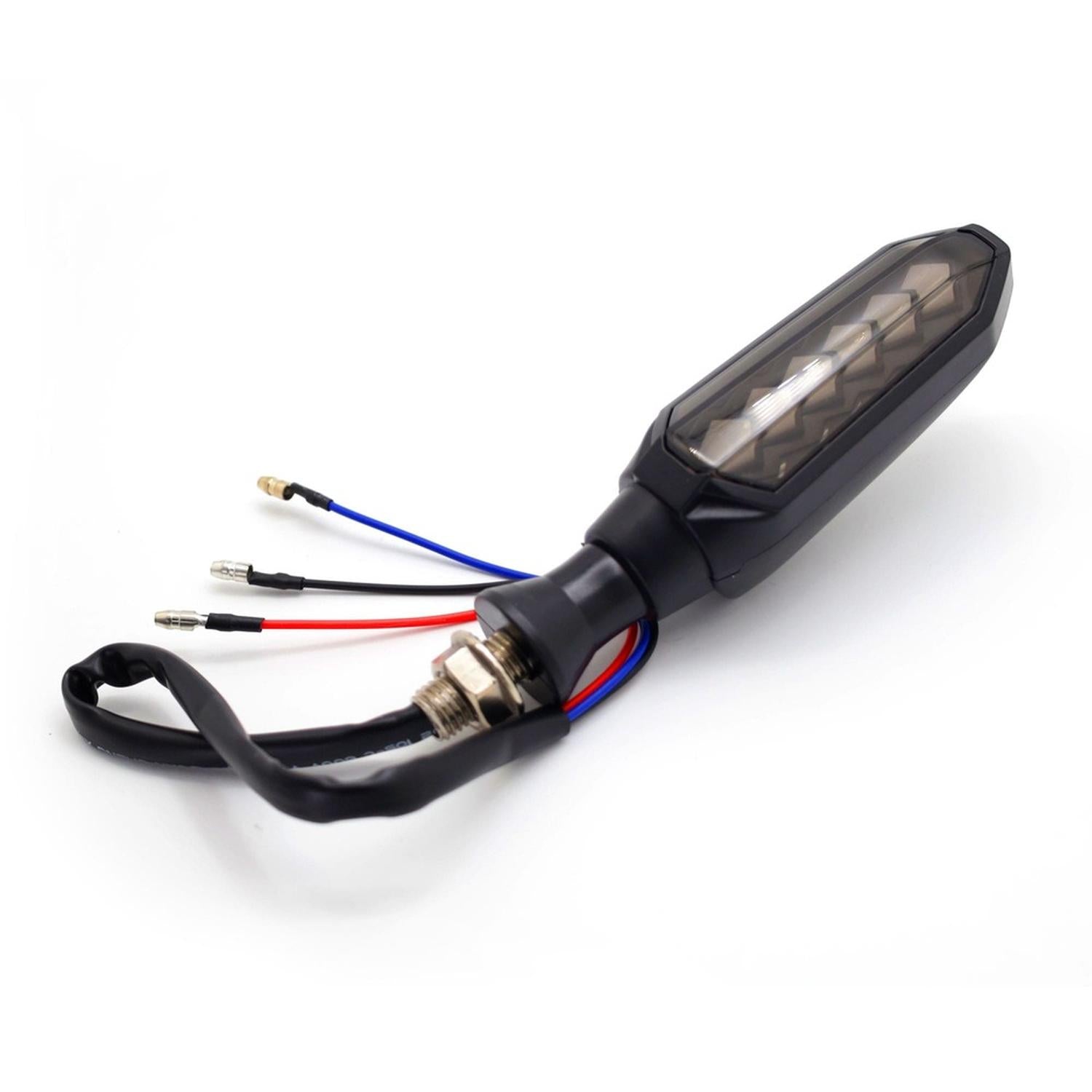 DIRECCIONAL LED BI-COLOR SECUENCIAL UNIVERSAL PARA MOTOCICLETA