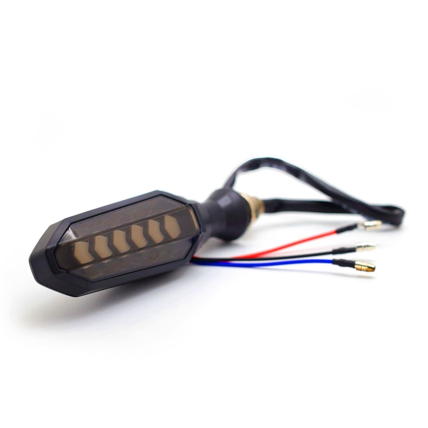 DIRECCIONAL LED BI-COLOR SECUENCIAL UNIVERSAL PARA MOTOCICLETA